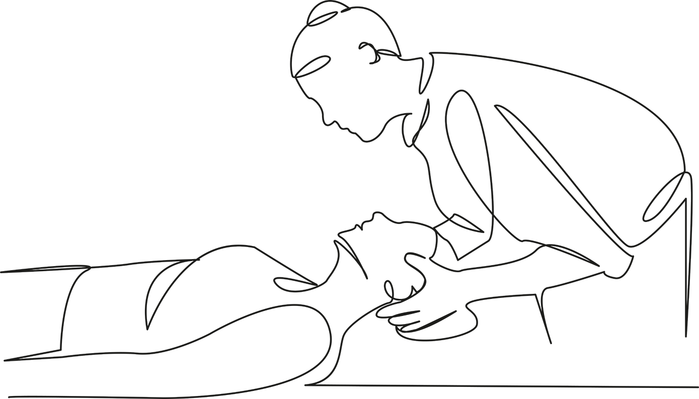 Physiotherapeut mit Patientin