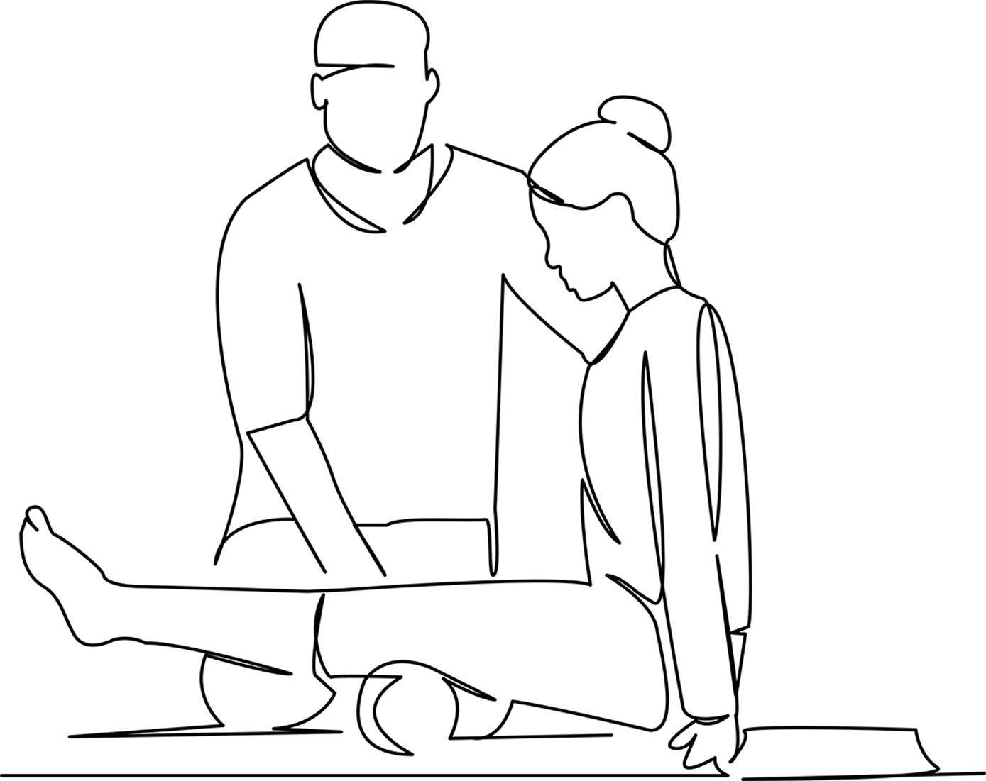 Physiotherapeut mit Patientin